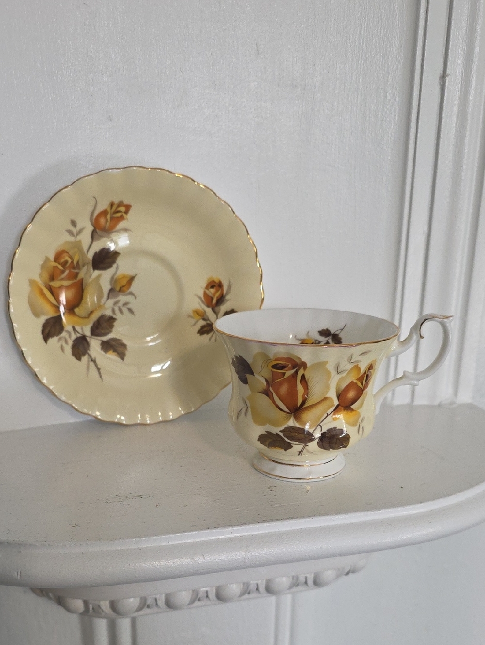 vintage Royal Albert bone china teacup and saucer set, England
